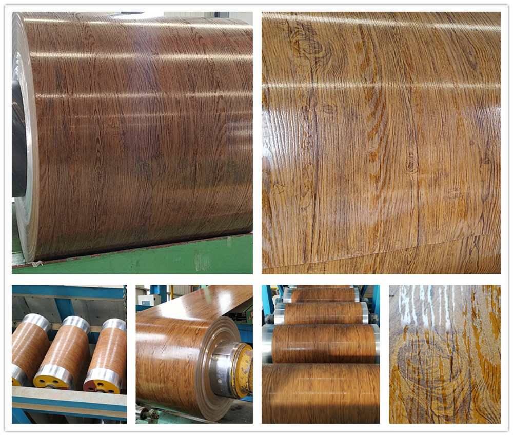 color coated 3d wood grain metal