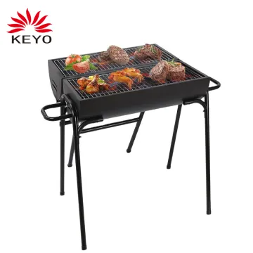 F19 Outdoor Barbecue Rack Simple Oil Drum Charcoal Bbq Double Barrel Grill Barrel Charcoal Bbq Grill Smoker