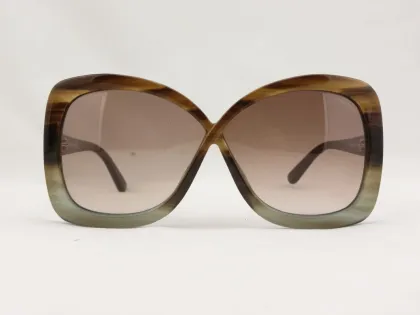 Tortoisesh Beige Double Color Frame Ladies Tom Ford Prescription Sunglasses Tf 0227 86j