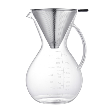 Glass Carafe with Stainless-Steel Mesh Filter 1500ml
