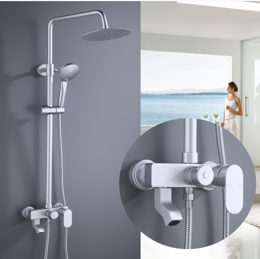 Space Aluminum Rainfall Shower bathtub bath mixer shower faucet