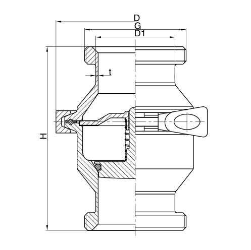 3A Hygienic Check Valves Male Ends