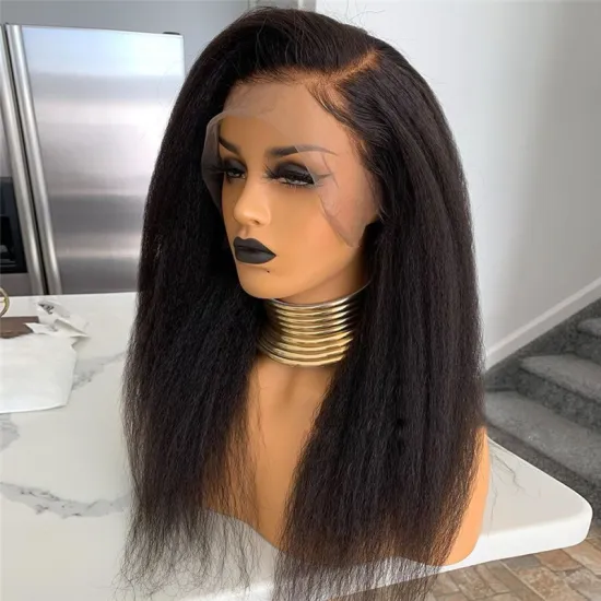 Cheap Wholesale Human Hair Wigs Lace Front Closure Yaki Full Virgin Brazilian Cuticle Aligned Lace Closure Human Hair Wigs