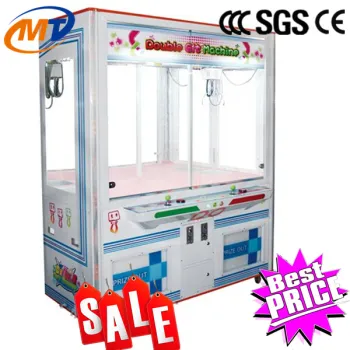 Hot Sale Coin Operated Crane Game Double Gift Machine, Gift Toy Vending Machine
