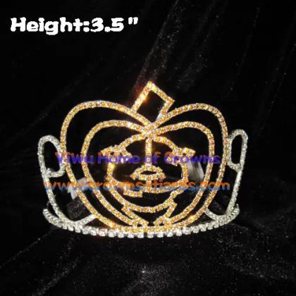 Gold Crystal Pumpkin Halloween Crowns