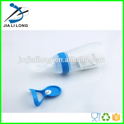 Silicone baby feeder baby bottle baby food dispensing spoon