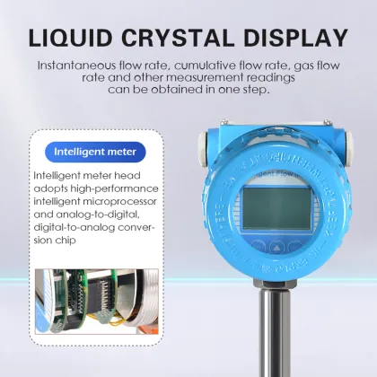 Integrated Vortex Flow Meter for Industrial Gases, Compressed Air, and Steam with Temperature and Pressure Compensation