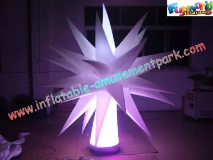 Colored Inflatable Lighting Decoration Cone , 5m Led Color Changing Lights Pillar