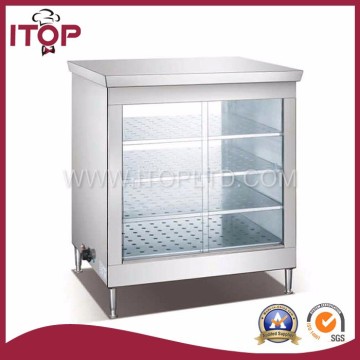 Glass food warmer showcase