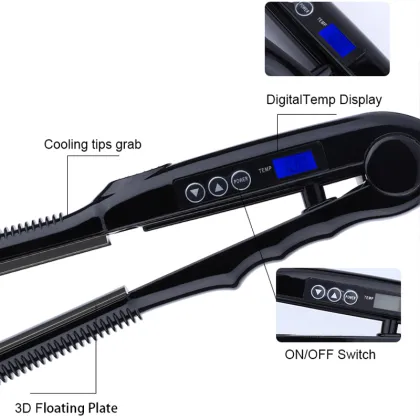Black Titanium Tourmaline Steam Hair Straightener