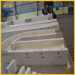 used in glass smelting furnace types of refractory bricks fused cast azs block