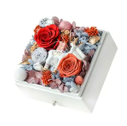 Wholesale Colorful Forever Flowers Arrangement Box - Gift Ready