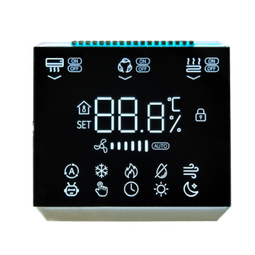 VA VA da 3,5 pollici sullo schermo LCD a 3 cifre neri con display segmentato 19pin e retroilluminazione bianca per il termostato