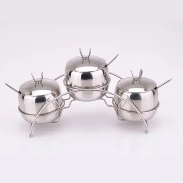 Three Pieces Set Stainless Steel Seasoning Jar