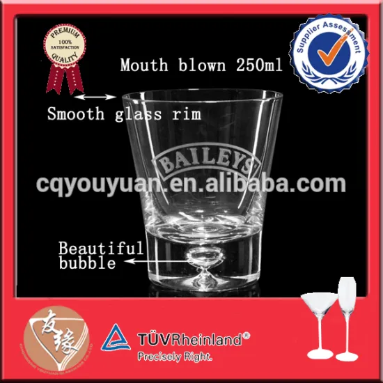 Food grade branded clear jack daniels whisky glass for sale