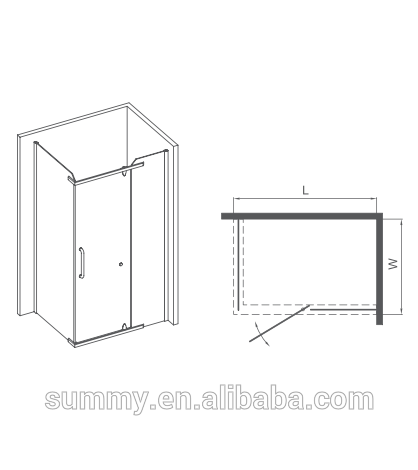 glass shower room sliding shower enclosure for bathrooms