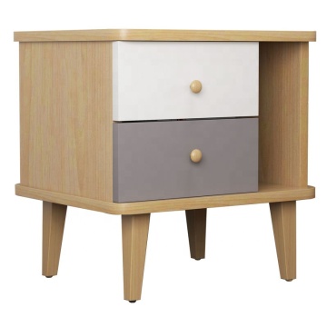 Modern Wooden Drawer Storage Cabinet - Bedside Table Nightstand