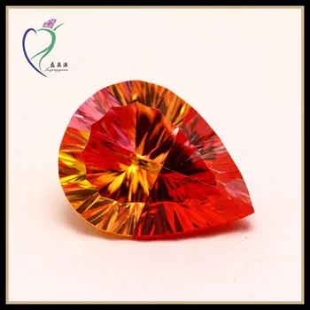 Loose Multi-color Pear Shape CZ Stone