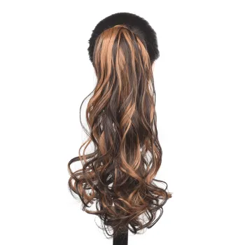 Julianna Hair Cheap Prices Large Curly Wave Blonde Ponytail Synthetic Hair Little Hairpiece Extension Girls Silk Ponytails