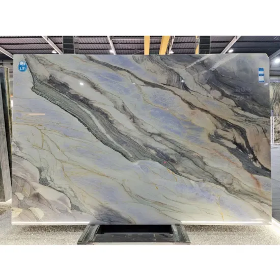 Raw Ocean Blue Quartzite Slab for Kitchen Island: Natural Stone Match for Your Home Renovation