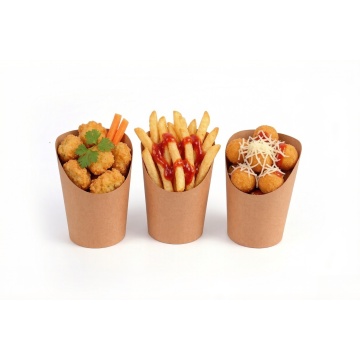 Copo aberto de batatas fritas de papel descartável por atacado