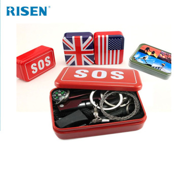 Outdoor 6 in 1 sos emergency survival box