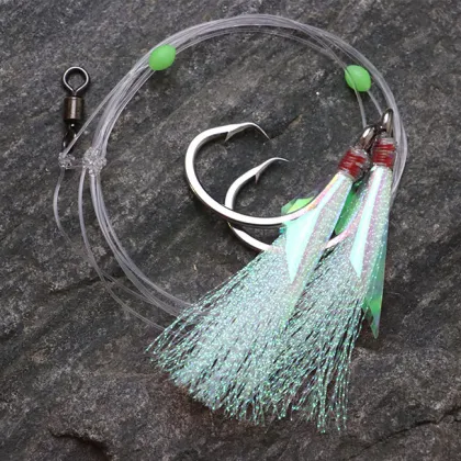 Wholesale Sea Snapper Rigs: Luminous Stainless Steel Hooks with Colorful Flashers