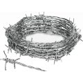 Тяжелый забор с сильным колючей проволокой