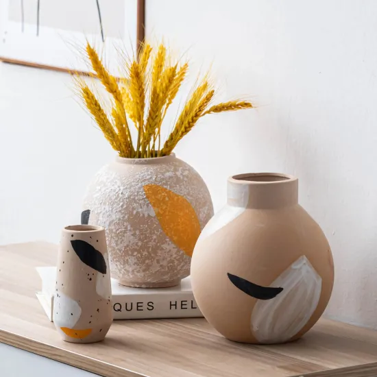 Retro Vintage Chinese Handmade Rustic Pottery for Modern Home Decoration