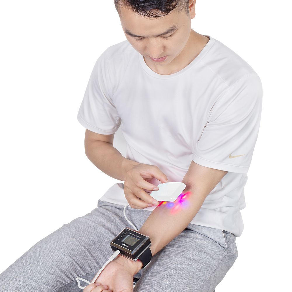 Portable diabetes cure low level laser therapy watch