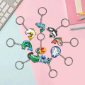 Egg-Shaped Silicone PVC Pop Keychain Unisex Fidget Toy and Food-Themed Keyring