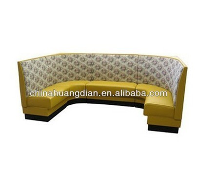 Curved Leather Restaurant Booths Hdbs263-1, High Quality Curved Leather ...