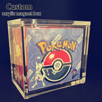 Custom Pokemon ETB Display Case with Magnet Lid Acrylic Box Protector