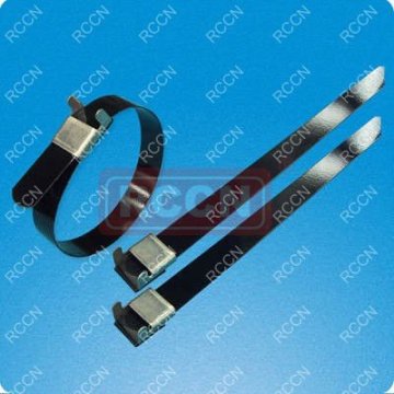 Catón de cable RCCN, corbata de cable recubierta de PVC, corbata de cable de metal
