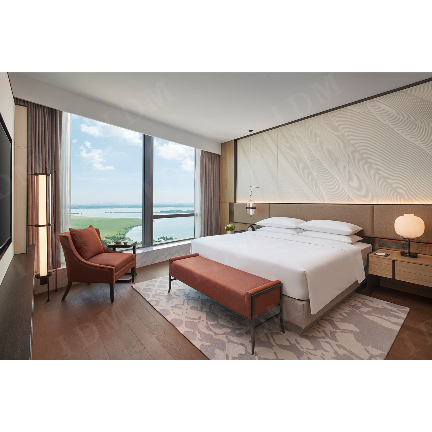 Modern Five-Star Hotel Bedroom Furniture Design