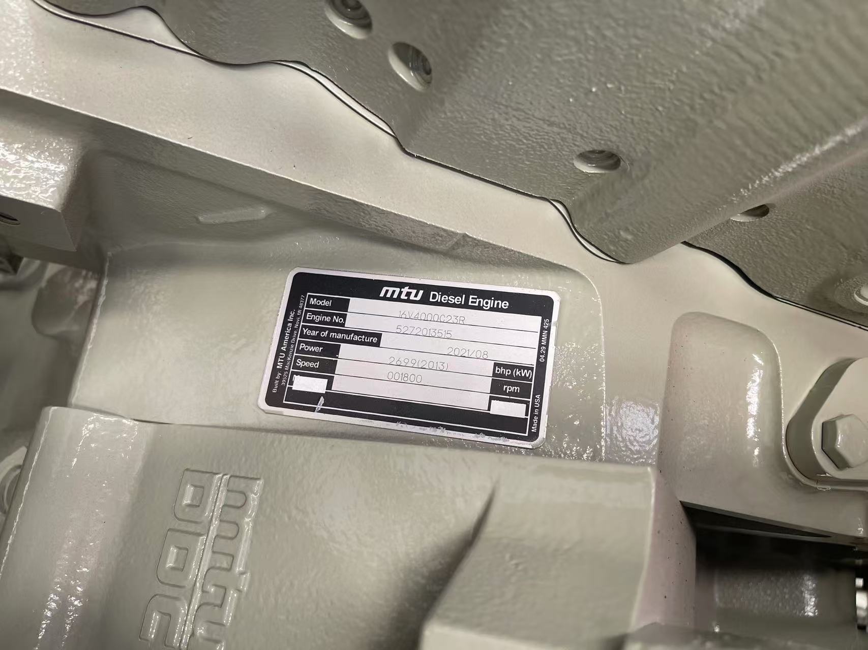 MTU Series 4000 Range Diesel Engines