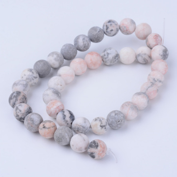 Pandahall 6mm Zebra Jasper Naturtäle gefrostete Steinperlen: einzigartige und stilvolle Schmuckverbindlichkeitenzubehör