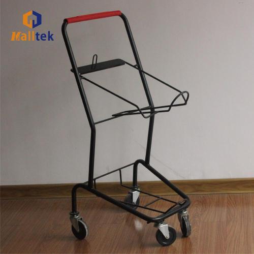 High quality 2 Basket Supermarket Shopping Trolley