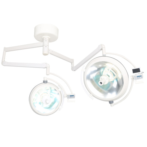 Double-head ceiling halogen operating light centre camera