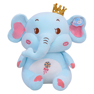 Sitting Style Elephant Plush Toys with Long Noses for Kids and Baby Pillows