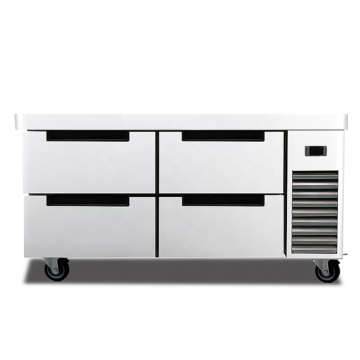 600L Commercial Salad Under Counter Freezer and Refrigerator - 96" 4 Drawer Model
