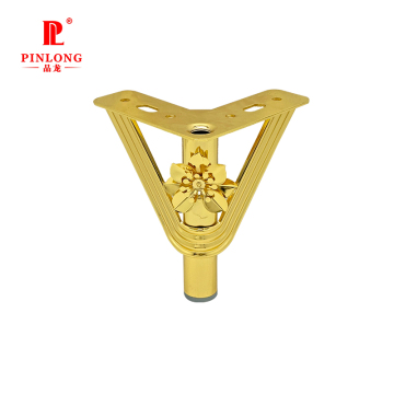 Pinlong Modern Furniture Hardware Gold Accessories Sofa Feet Bed Legs