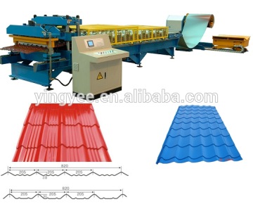Full Automatic Glazed Color Metal Roof Tile Forming Machine For Building