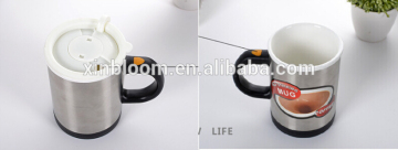 creative and fashion electricity self-stirring coffee mug with ceramic inner pipe