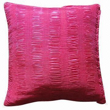 Decorative Satin Pleated Cushion, Measuring 43 x 43cm, Various Colors and Designs are Available