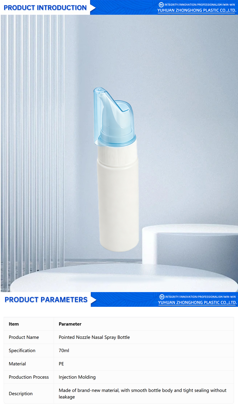 Pointed Nozzle Nasal Spray Bottle X