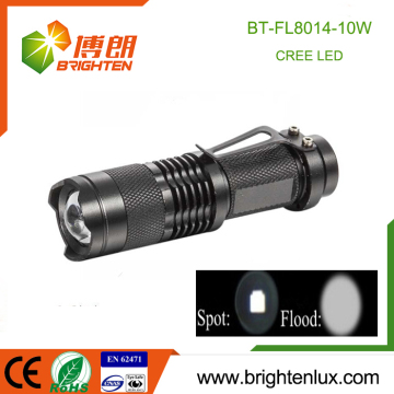 Gorąca sprzedaż Zastosowanie taktyczne kieszonkowe aluminium wysokie jasne xml t6 10W potężne ładowanie 18650 Głowa Zooming OEM Cree LED LED