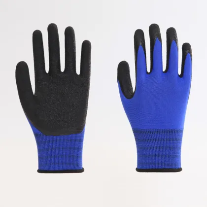 Latex Rubber Coated Safety Work Gloves