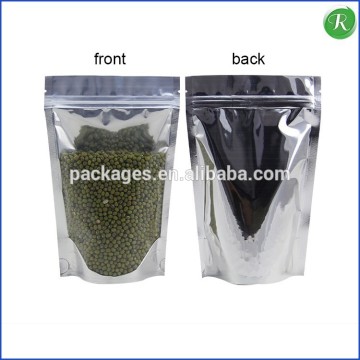 Aluminum Silver Stand Up Bag Foil Zip lock Bag