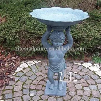 Popular Designs Antique Bronze Birdbath Angel Fountain